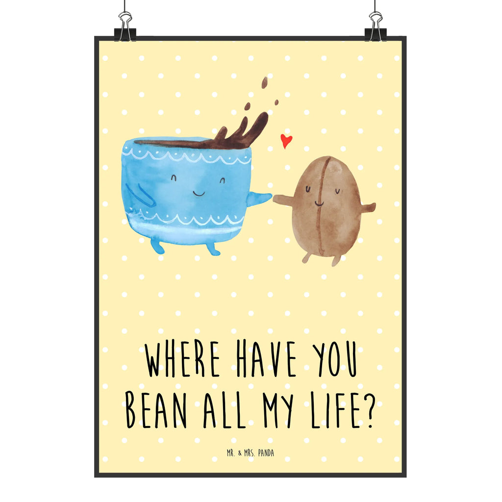 Poster Kaffee Bohne kunstdruck poster, Plakat, Poster, Kunstdruck, Mr. & Mrs. Panda Poster, Wandposter, Wanddeko Bild, Wanddekoration, Bild, wandkunst, Bild für Wand, Designposter, Deko Bild, kunstposter, wanddeko, grafikposter, drucke, kunst für die wand, Posterdruck, Wandbild, Wandschmuck, wanddruck, Gute Laune, Tiermotive, Tiere, Lustige Sprüche, Glück, Genuss, Kaffeebohne, Kaffee, Zufriedenheit