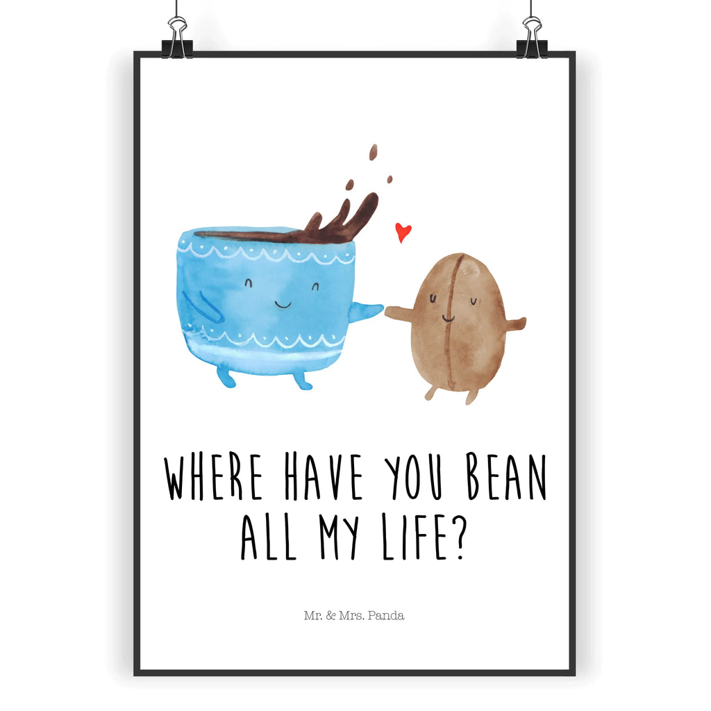 Poster Kaffee Bohne kunstdruck poster, Plakat, Poster, Kunstdruck, Mr. & Mrs. Panda Poster, Wandposter, Wanddeko Bild, Wanddekoration, Bild, wandkunst, Bild für Wand, Designposter, Deko Bild, kunstposter, wanddeko, grafikposter, drucke, kunst für die wand, Posterdruck, Wandbild, Wandschmuck, wanddruck, Gute Laune, Tiermotive, Tiere, Lustige Sprüche, Glück, Genuss, Kaffeebohne, Kaffee, Zufriedenheit