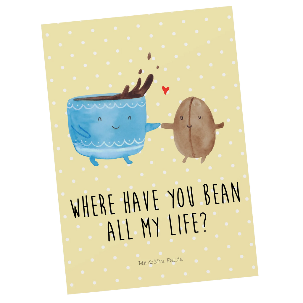 Pocztówka kawa ziarno Motywy zwierzęce, dobra energia, zabawne powiedzonka, zwierzęta