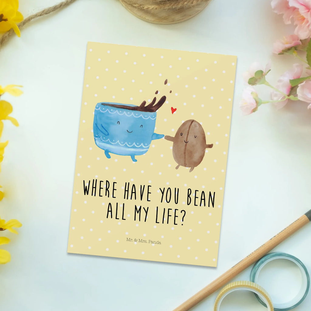 Pocztówka kawa ziarno Motywy zwierzęce, dobra energia, zabawne powiedzonka, zwierzęta