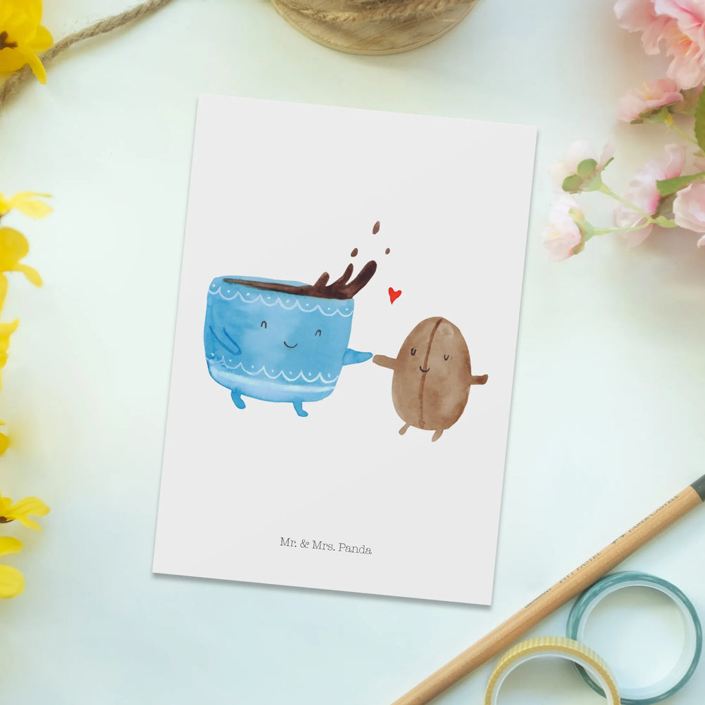 Pocztówka kawa ziarno Motywy zwierzęce, dobra energia, zabawne powiedzonka, zwierzęta