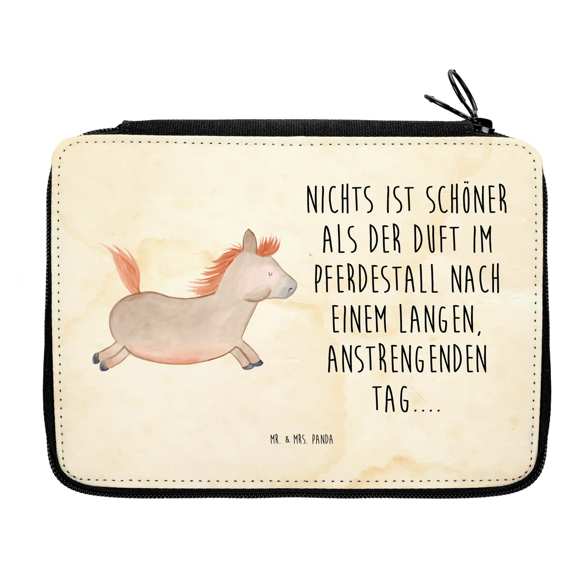 Leather folder Horse Jump school, pupil, pencil bag, pencil case, motif, enrolment, child, primary school, gift, pen roll, farm, farm animals, animals, horse, horse owner, stable, riding out, horses, horse stable, pony, riding