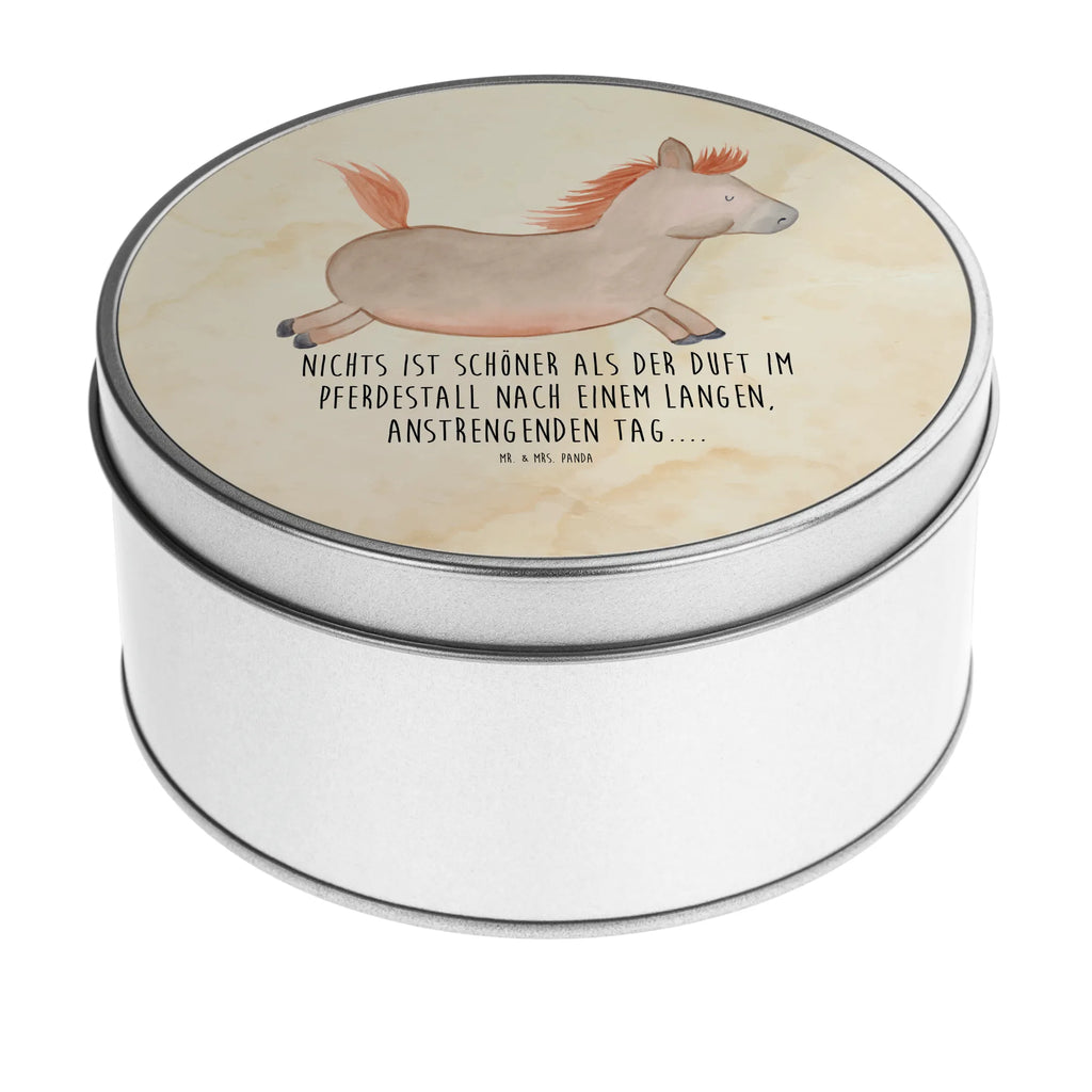 okrągła puszka z blachy koń skakać Gospodarstwo, zwierzęta gospodarskie, rolnik, rolniczka