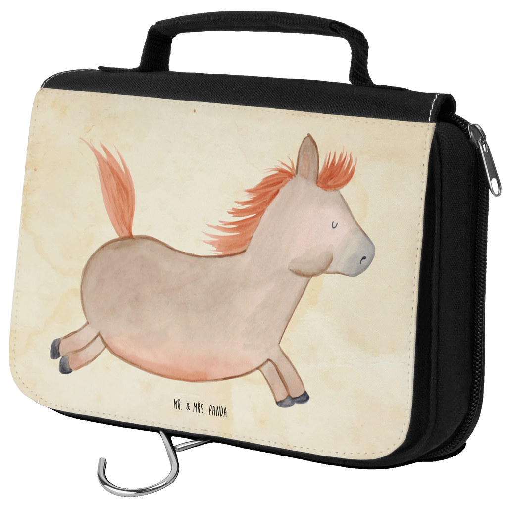 Kulturbeutel Pferd Springen Kosmetiktasche, Kulturbeutel, Schminktasche, Schminkbeutel, badtasche, beautycase, Waschtasche, hygienebeutel, Kulturtasche, Kulturbeutel Waschbar, Reisebeutel, Toilettentasche, hygienetasche, Waschbeutel, Necessaire, Bauernhof, Hoftiere, Landwirt, Landwirtin, Reiten, Pferde, Pony, Stall, Pferd, Pferdebesitzer, Pferdestall, Ausreiten