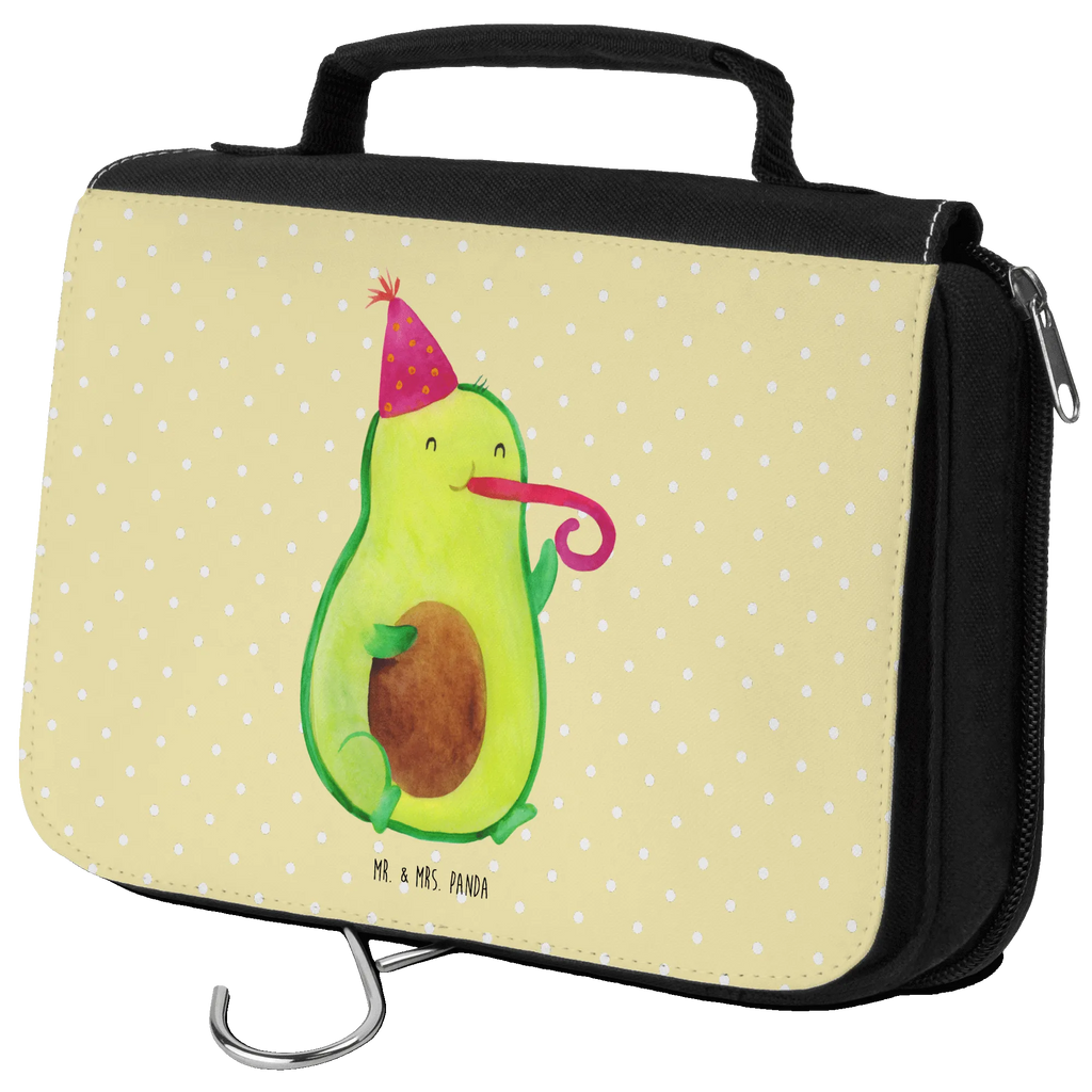 Kulturbeutel Avocado Feier Waschbeutel, hygienetasche, Kulturbeutel Waschbar, Kosmetiktasche, Reisebeutel, badtasche, Kulturbeutel, Waschtasche, beautycase, Necessaire, Schminkbeutel, Schminktasche, Kulturtasche, hygienebeutel, Toilettentasche, Avocado, Veggie, Vegan, Gesund, Tröte, Feier, Geburtstag, Party, Gute Laune, Fete, Feierlichkeit