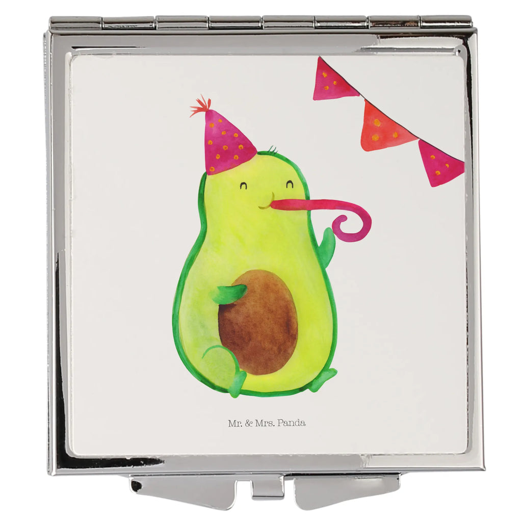 Handbag mirror avocado party time mirror, make up, silver, square, make-up mirror, handbag, avocado, vegetables