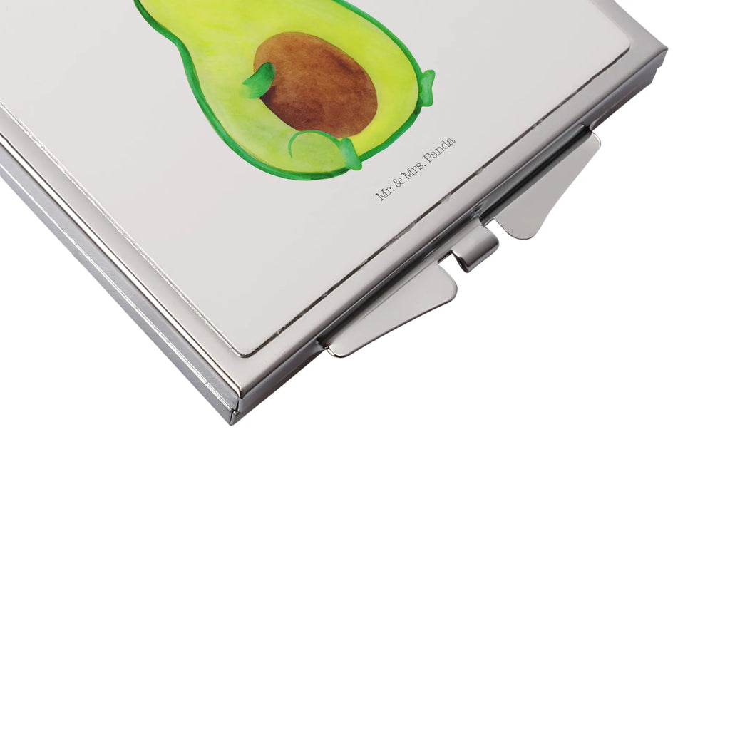 Handbag mirror avocado party time mirror, make up, silver, square, make-up mirror, handbag, avocado, vegetables