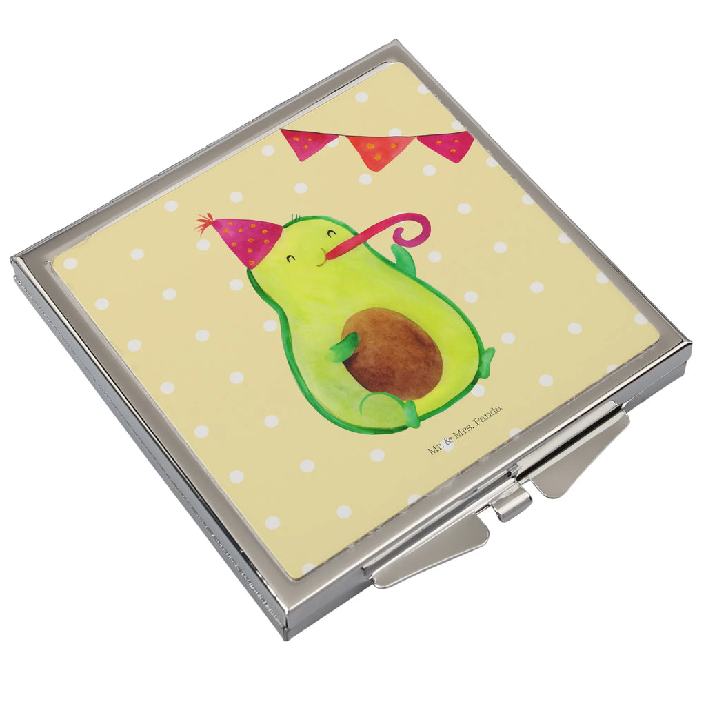 Handbag mirror avocado party time mirror, make up, silver, square, make-up mirror, handbag, avocado, vegetables
