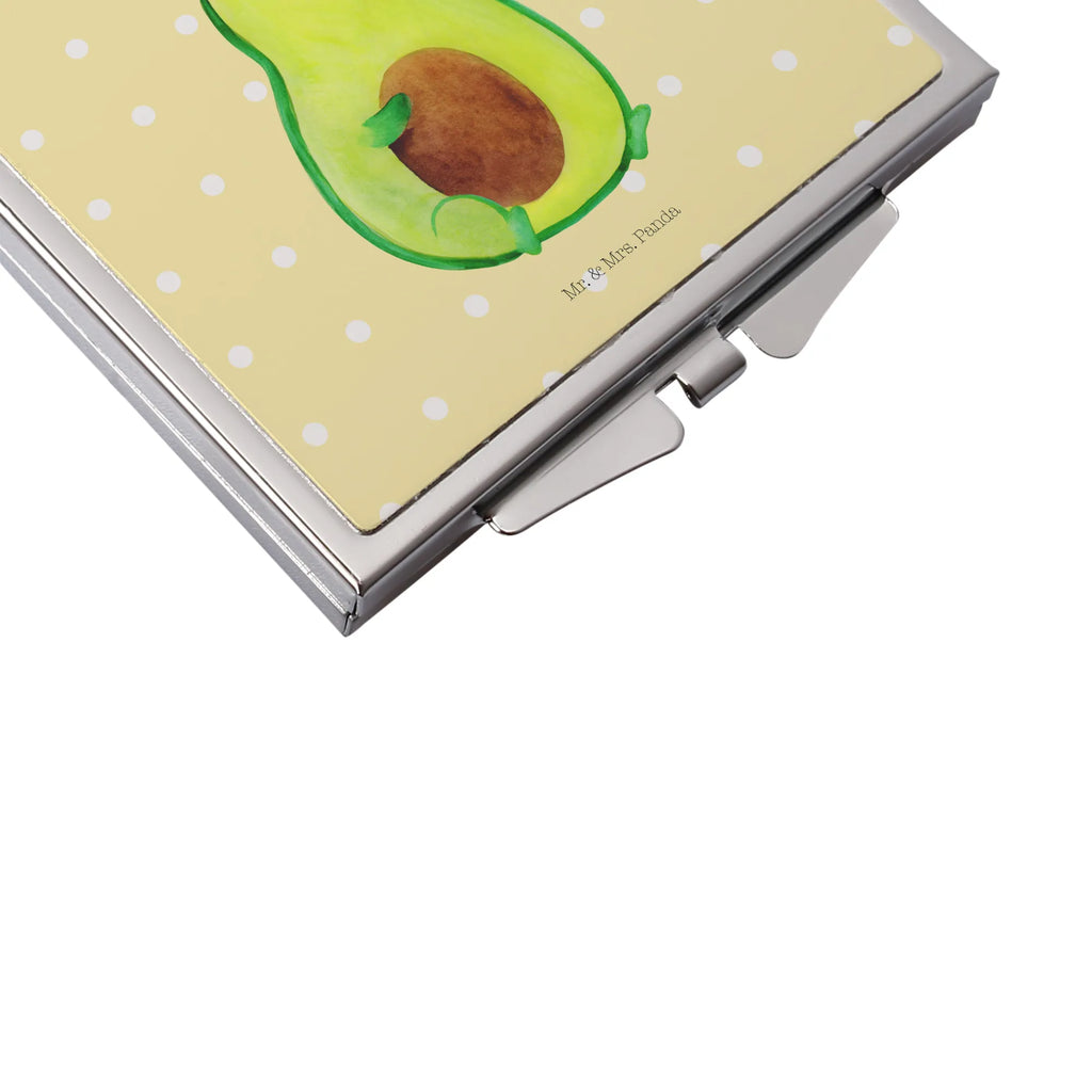 Handbag mirror avocado party time mirror, make up, silver, square, make-up mirror, handbag, avocado, vegetables