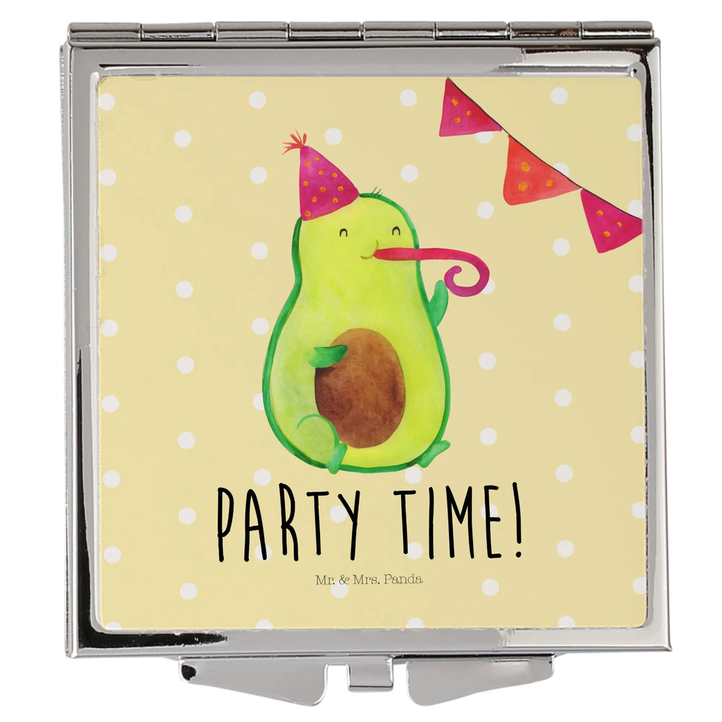 Handbag mirror avocado party time mirror, make up, silver, square, make-up mirror, handbag, avocado, vegetables