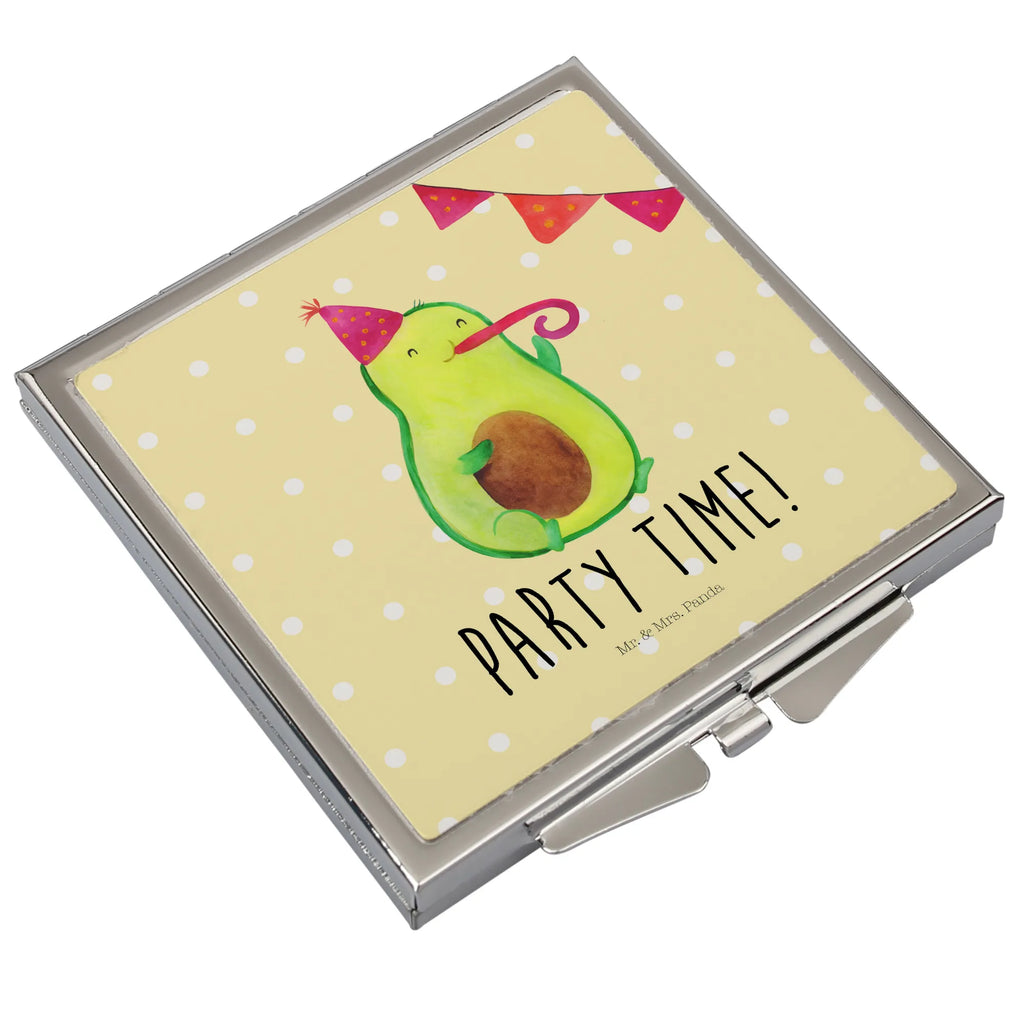 Handbag mirror avocado party time mirror, make up, silver, square, make-up mirror, handbag, avocado, vegetables