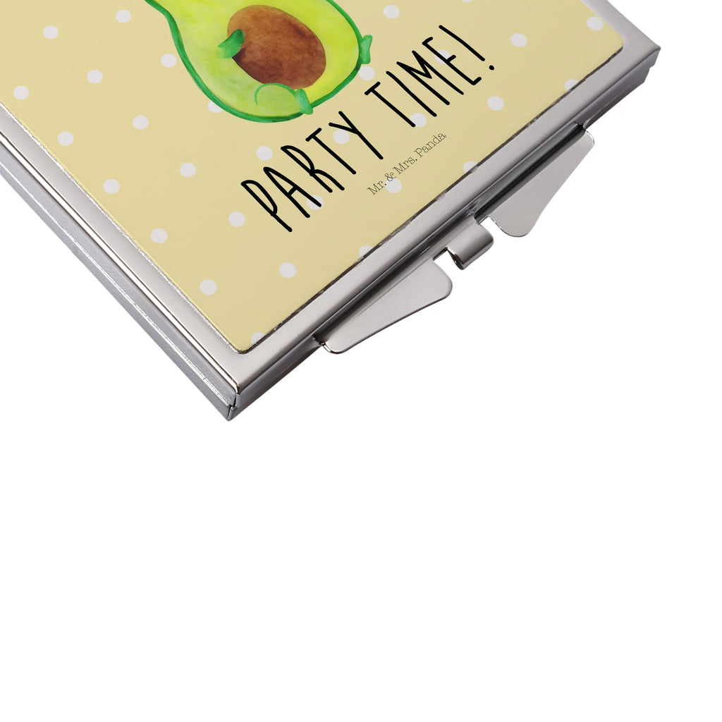 Handbag mirror avocado party time mirror, make up, silver, square, make-up mirror, handbag, avocado, vegetables