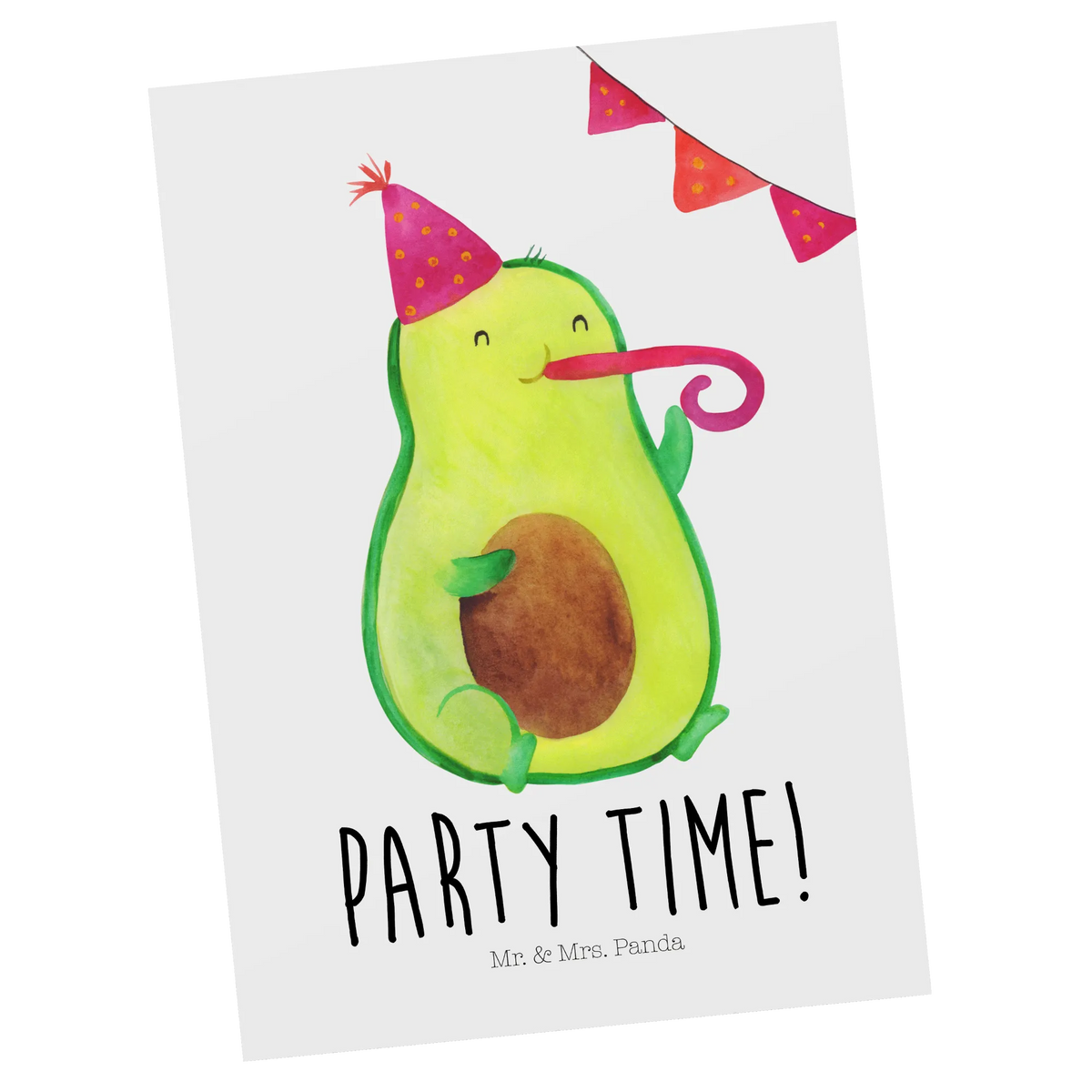 Postcard avocado party time invitation, postcards, card, gift card, invitation card, paper, letter, gift, Postcard, avocado, vegetables