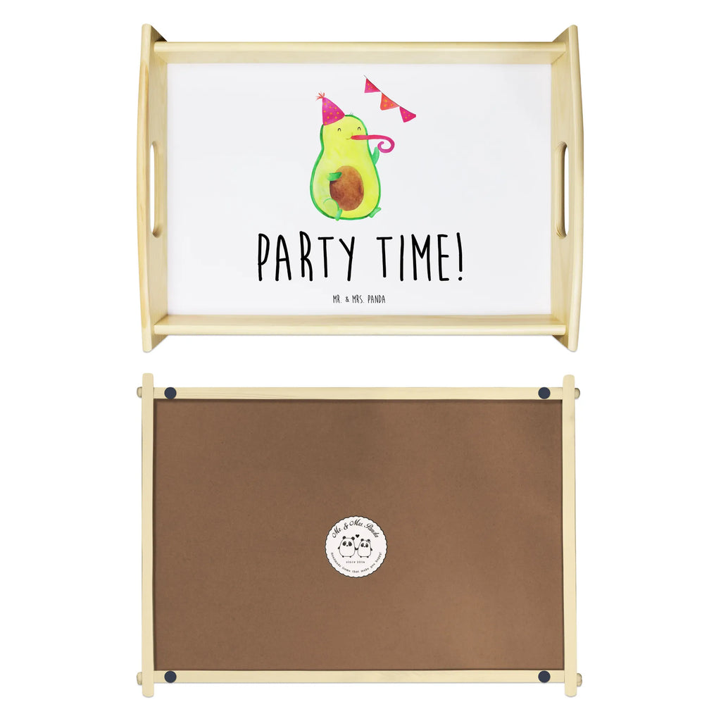 Serviertablett Avocado Party Time Serviertablett, Holztablett, Frühstückstablett, Tablett, Küchentablett, Dekotablett, Avocado, Veggie, Vegan, Gesund