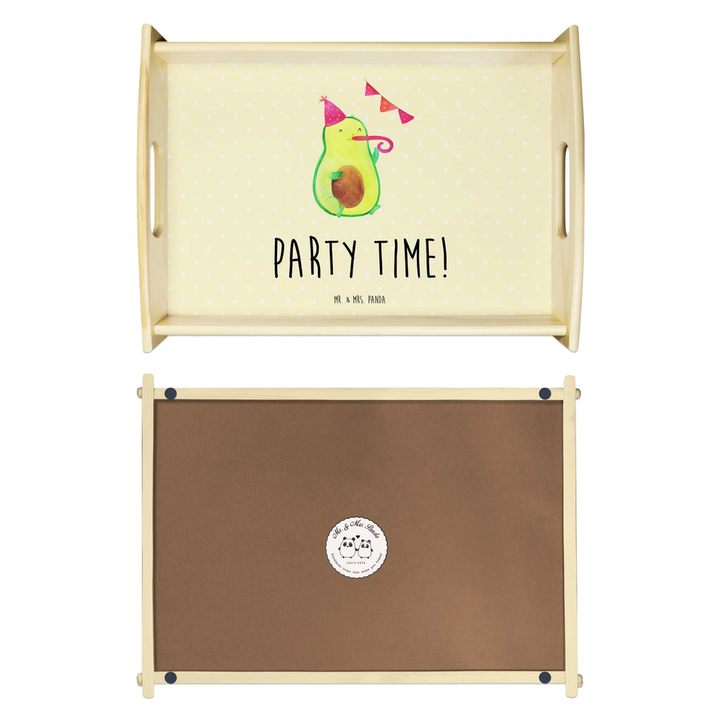 Serviertablett Avocado Party Time Serviertablett, Holztablett, Frühstückstablett, Tablett, Küchentablett, Dekotablett, Avocado, Veggie, Vegan, Gesund