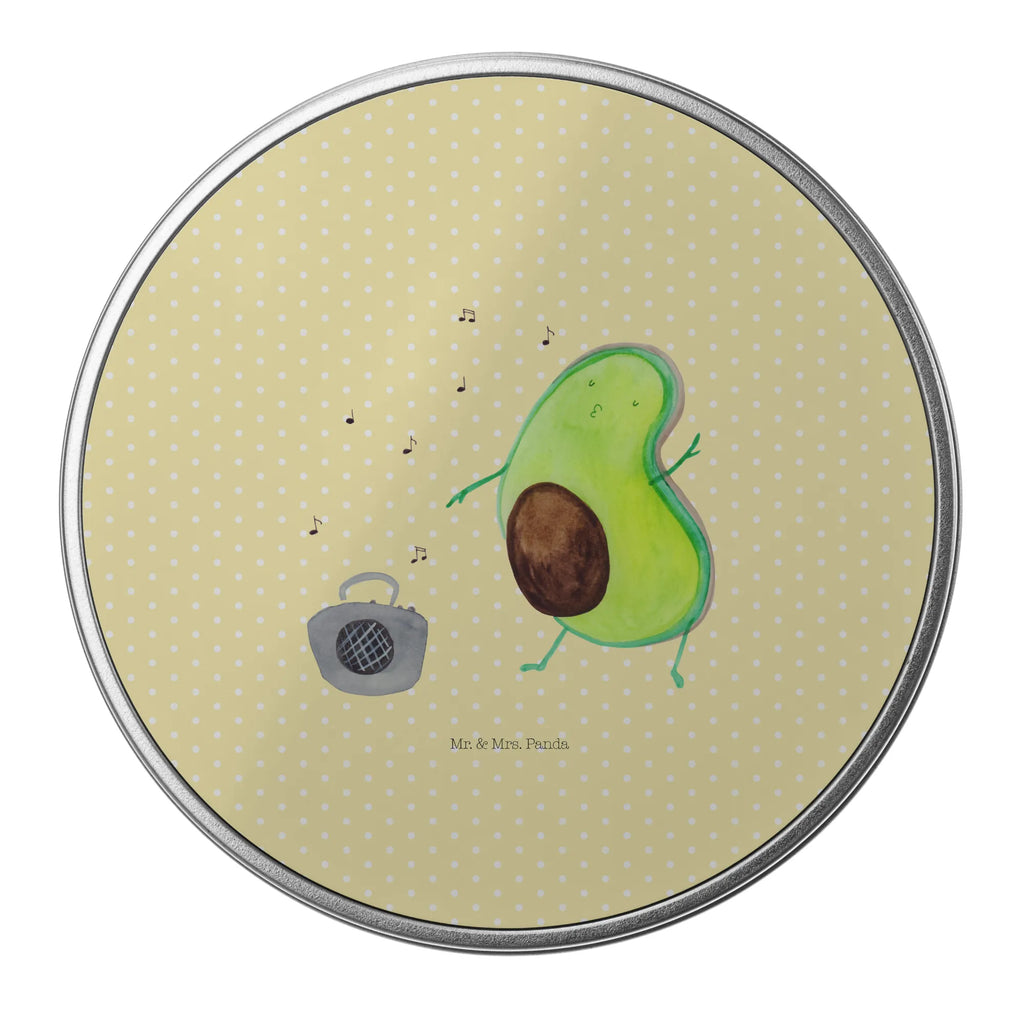 okrągła puszka z blachy Awokado tańczyć Awokado, Warzywa, Wegan, Zdrowy