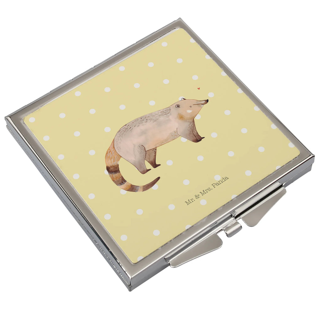 Kwadratowe lusterko do torebki Koati Kosmetikspiegel Klein, Mini Spiegel, Handtaschenspiegel, Runder Taschenspiegel, Schminkspiegel Kompakt, Taschenspiegel, Klappbarer Handspiegel, Vintage Kompaktspiegel, Silber, Reise Spiegel, Kompaktspiegel, Tragbarer Spiegel, Taschen-Kosmetikspiegel, Handspiegel Geschenkidee, Spiegel Für Unterwegs, Handspiegel Zum Mitnehmen, Handspiegel Mit Hülle, Klappspiegel, Quadratischer Handspiegel, Spiegel Für Schminktasche, Spiegel Für Handtasche, Schminkspiegel To Go, Klappbarer Taschenspiegel, Spiegel Für Make-Up Tasche, Design Taschenspiegel, Handspiegel Für Damen, Deko Handspiegel, Gute Laune, Tiermotive, Tiere, Lustige Sprüche, Nasenbär, Rüsselbär, Bär, Nasenbären