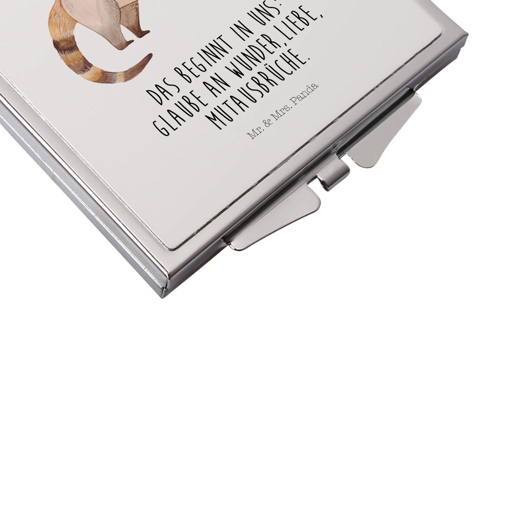 Kwadratowe lusterko do torebki Koati Kosmetikspiegel Klein, Mini Spiegel, Handtaschenspiegel, Runder Taschenspiegel, Schminkspiegel Kompakt, Taschenspiegel, Klappbarer Handspiegel, Vintage Kompaktspiegel, Silber, Reise Spiegel, Kompaktspiegel, Tragbarer Spiegel, Taschen-Kosmetikspiegel, Handspiegel Geschenkidee, Spiegel Für Unterwegs, Handspiegel Zum Mitnehmen, Handspiegel Mit Hülle, Klappspiegel, Quadratischer Handspiegel, Spiegel Für Schminktasche, Spiegel Für Handtasche, Schminkspiegel To Go, Klappbarer Taschenspiegel, Spiegel Für Make-Up Tasche, Design Taschenspiegel, Handspiegel Für Damen, Deko Handspiegel, Gute Laune, Tiermotive, Tiere, Lustige Sprüche, Nasenbär, Rüsselbär, Bär, Nasenbären