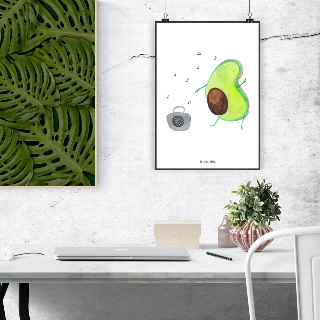 Plakat Awokado tańczyć Designposter, Wanddeko Bild, Wanddeko, Wandposter, Mr. & Mrs. Panda Poster, Kunstdruck, Küchenposter, Wanddekoration, Raumdekoration, Kinderposter, Posterdruck, Bild, Poster, Handgemaltes Poster, Avocado, Veggie, Vegan, Gesund