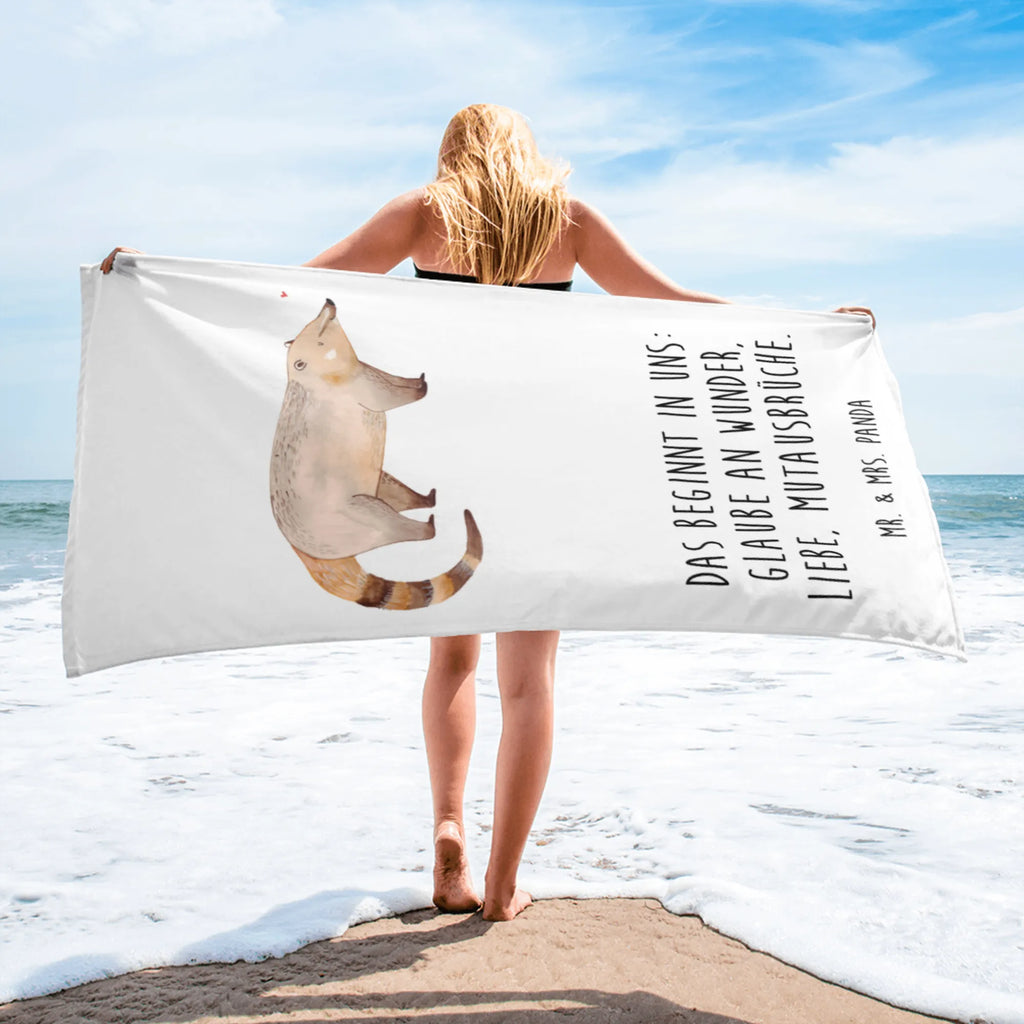 XL ręcznik kąpielowy Koati Motywy zwierzęce, dobra energia, zabawne powiedzonka, zwierzęta