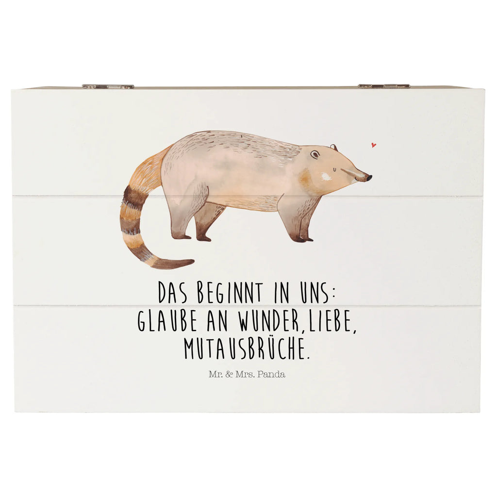 Holzkiste Nasenbaer Schatzkiste, Truhe, Erinnerungsbox, Schatulle, Dekokiste, Geschenkbox, Erinnerungskiste, XXL, Geschenkdose, Holzkiste, Aufbewahrungsbox, Kiste, Tiermotive, Gute Laune, lustige Sprüche, Tiere, Nasenbären, Rüsselbär, Bär, Nasenbär