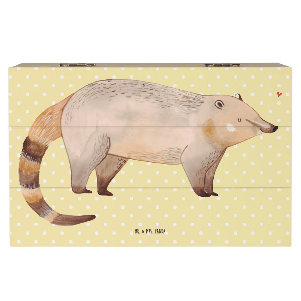 Holzkiste Nasenbaer Schatzkiste, Truhe, Erinnerungsbox, Schatulle, Dekokiste, Geschenkbox, Erinnerungskiste, XXL, Geschenkdose, Holzkiste, Aufbewahrungsbox, Kiste, Tiermotive, Gute Laune, lustige Sprüche, Tiere, Nasenbären, Rüsselbär, Bär, Nasenbär