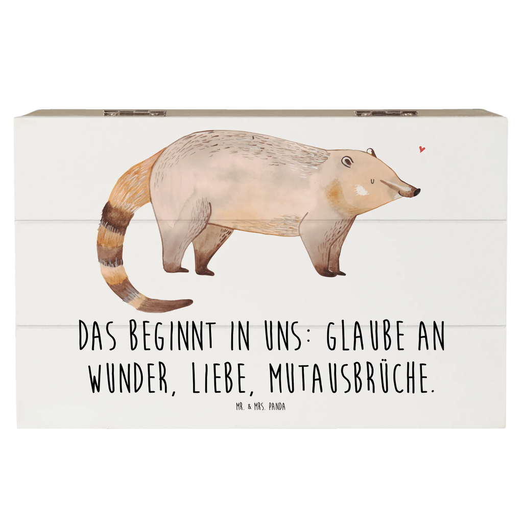 Holzkiste Nasenbaer Schatzkiste, Truhe, Erinnerungsbox, Schatulle, Dekokiste, Geschenkbox, Erinnerungskiste, XXL, Geschenkdose, Holzkiste, Aufbewahrungsbox, Kiste, Tiermotive, Gute Laune, lustige Sprüche, Tiere, Nasenbären, Rüsselbär, Bär, Nasenbär