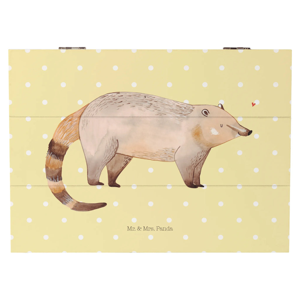 Holzkiste Nasenbaer Schatzkiste, Truhe, Erinnerungsbox, Schatulle, Dekokiste, Geschenkbox, Erinnerungskiste, XXL, Geschenkdose, Holzkiste, Aufbewahrungsbox, Kiste, Tiermotive, Gute Laune, lustige Sprüche, Tiere, Nasenbären, Rüsselbär, Bär, Nasenbär