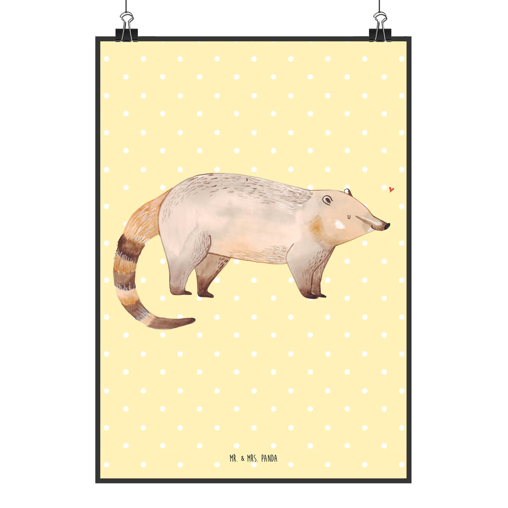 Poster Nasal Bear Designposter, Poster, Bild, Plakat, Posterdruck, wandkunst, Bild für Wand, Wanddekoration, Wanddeko Bild, wanddeko, Wandschmuck, wanddruck, drucke, grafikposter, kunstdruck poster, Wandposter, kunstposter, Mr. & Mrs. Panda Poster, kunst für die wand, Wandbild, Deko Bild, Kunstdruck, Tiere, Lustige Sprüche, Gute Laune, Tiermotive, Bär, Nasenbären, Nasenbär, Rüsselbär