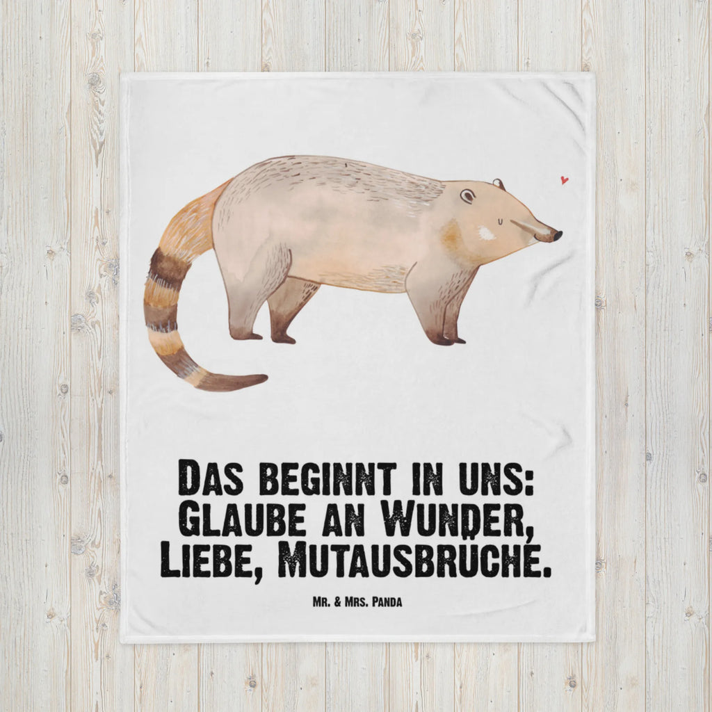 Kocyk dla niemowląt Koati Babyecke Kuscheldecke, Babygeschenk, Krabbeldecke, Babydecke, Geschenk Geburt, Tiermotive, Gute Laune, lustige Sprüche, Tiere, Bär, Nasenbären, Nasenbär, Rüsselbär