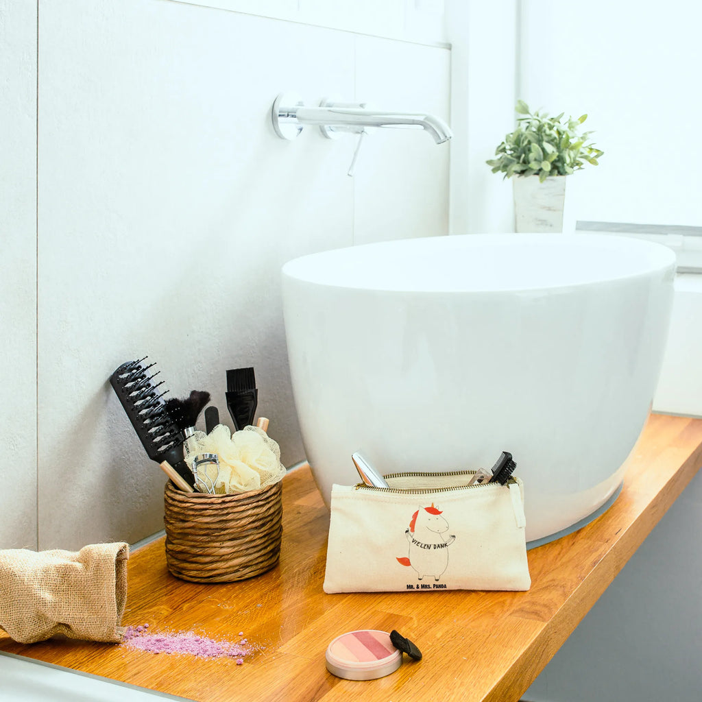 torebka na makijaż Jednorożec Dziękuję Kosmetiktasche, beauty case, Kulturbeutel, Kulturtasche, Federmappe, Mäppchen, aufbewahrungstasche, utensilientasche, Stiftemäppchen, aufbewahrungsbeutel, toiletry bag, pinsel tasche, Waschtasche, Schminkbeutel, Kosmetikbeutel, kosmetiktäschchen, Waschbeutel, Schminktäschchen, Etui, Schlampermäppchen, pencil case, Schminktasche, beauty tasche, Einhorn, Einhorn Deko, Unicorn, Einhörner, Danke, Dankeschön, Danksagung, Vielen Dank