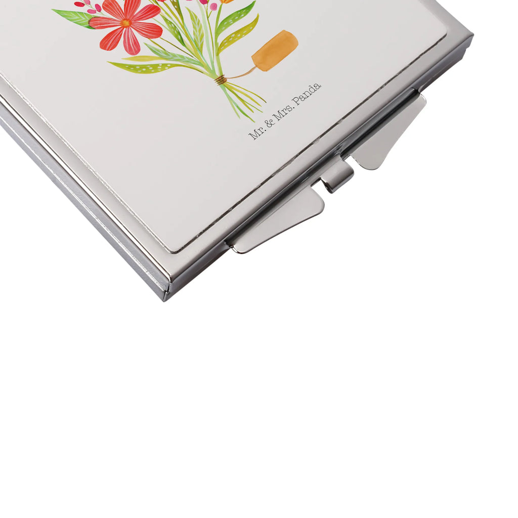 Kwadratowe lusterko do torebki bukiet kwiatów Dekoracje kwiatowe, dekoracje wiosenne, dekoracje letnie, dekoracja, pozytywna wiadomość, miłośnik natury, na zewnątrz, natura, przygoda