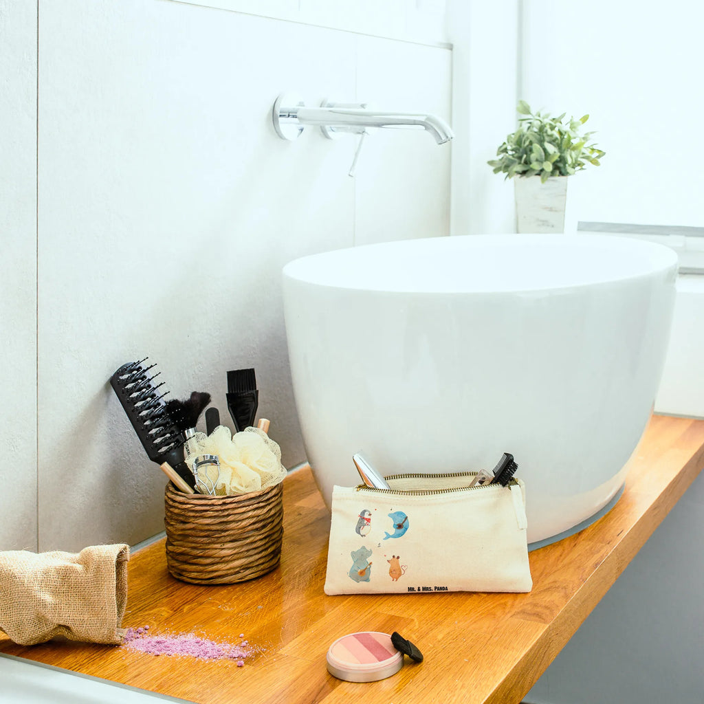 torebka na makijaż Wielki zespół aufbewahrungsbeutel, beauty tasche, aufbewahrungstasche, Kosmetikbeutel, toiletry bag, Etui, Kosmetiktasche, Schminkbeutel, Stiftemäppchen, kosmetiktäschchen, pencil case, Kulturbeutel, Mäppchen, Waschbeutel, Schminktäschchen, Kulturtasche, Federmappe, pinsel tasche, beauty case, Schminktasche, Waschtasche, utensilientasche, Schlampermäppchen, Gute Laune, Tiermotive, Lustige Sprüche, Tiere, Pinguin, Musikanten, Hund, Maus, Musik, Gitarre, Triangel, Band, Elefant, Delfin