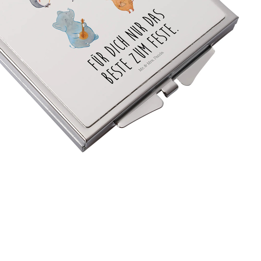 Kwadratowe lusterko do torebki Wielki zespół Handspiegel Geschenkidee, Taschen-Kosmetikspiegel, Spiegel Für Handtasche, Handspiegel Mit Hülle, Runder Taschenspiegel, Handspiegel Für Damen, Schminkspiegel Kompakt, Klappbarer Taschenspiegel, Deko Handspiegel, Kompaktspiegel, Spiegel Für Make-Up Tasche, Tragbarer Spiegel, Silber, Schminkspiegel To Go, Taschenspiegel, Klappspiegel, Handtaschenspiegel, Design Taschenspiegel, Vintage Kompaktspiegel, Quadratischer Handspiegel, Handspiegel Zum Mitnehmen, Spiegel Für Unterwegs, Spiegel Für Schminktasche, Reise Spiegel, Kosmetikspiegel Klein, Mini Spiegel, Klappbarer Handspiegel, Gute Laune, Tiermotive, Tiere, Lustige Sprüche, Musikanten, Pinguin, Elefant, Maus, Hund, Gitarre, Musik, Band, Triangel, Delfin