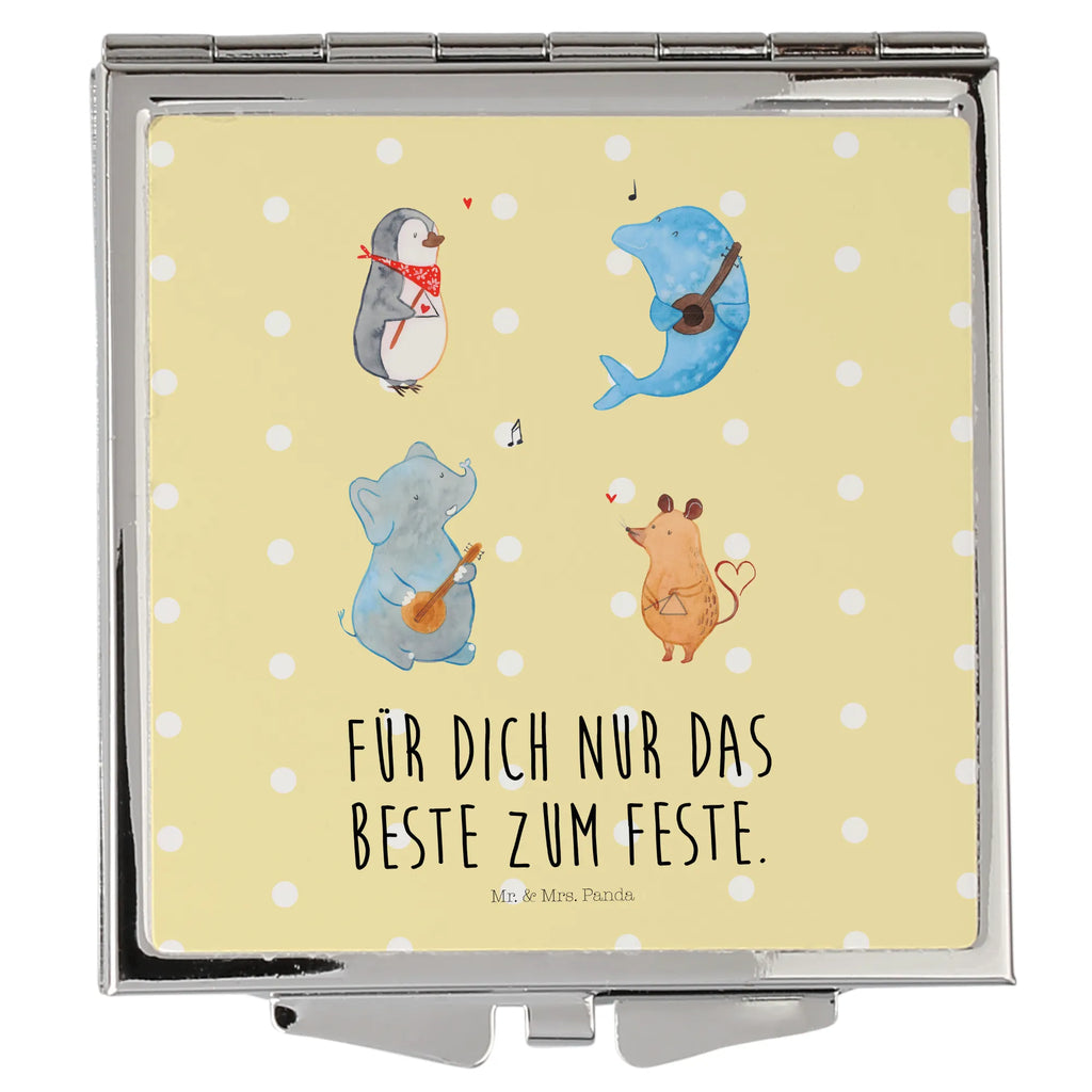 Kwadratowe lusterko do torebki Wielki zespół Handspiegel Geschenkidee, Taschen-Kosmetikspiegel, Spiegel Für Handtasche, Handspiegel Mit Hülle, Runder Taschenspiegel, Handspiegel Für Damen, Schminkspiegel Kompakt, Klappbarer Taschenspiegel, Deko Handspiegel, Kompaktspiegel, Spiegel Für Make-Up Tasche, Tragbarer Spiegel, Silber, Schminkspiegel To Go, Taschenspiegel, Klappspiegel, Handtaschenspiegel, Design Taschenspiegel, Vintage Kompaktspiegel, Quadratischer Handspiegel, Handspiegel Zum Mitnehmen, Spiegel Für Unterwegs, Spiegel Für Schminktasche, Reise Spiegel, Kosmetikspiegel Klein, Mini Spiegel, Klappbarer Handspiegel, Gute Laune, Tiermotive, Tiere, Lustige Sprüche, Musikanten, Pinguin, Elefant, Maus, Hund, Gitarre, Musik, Band, Triangel, Delfin