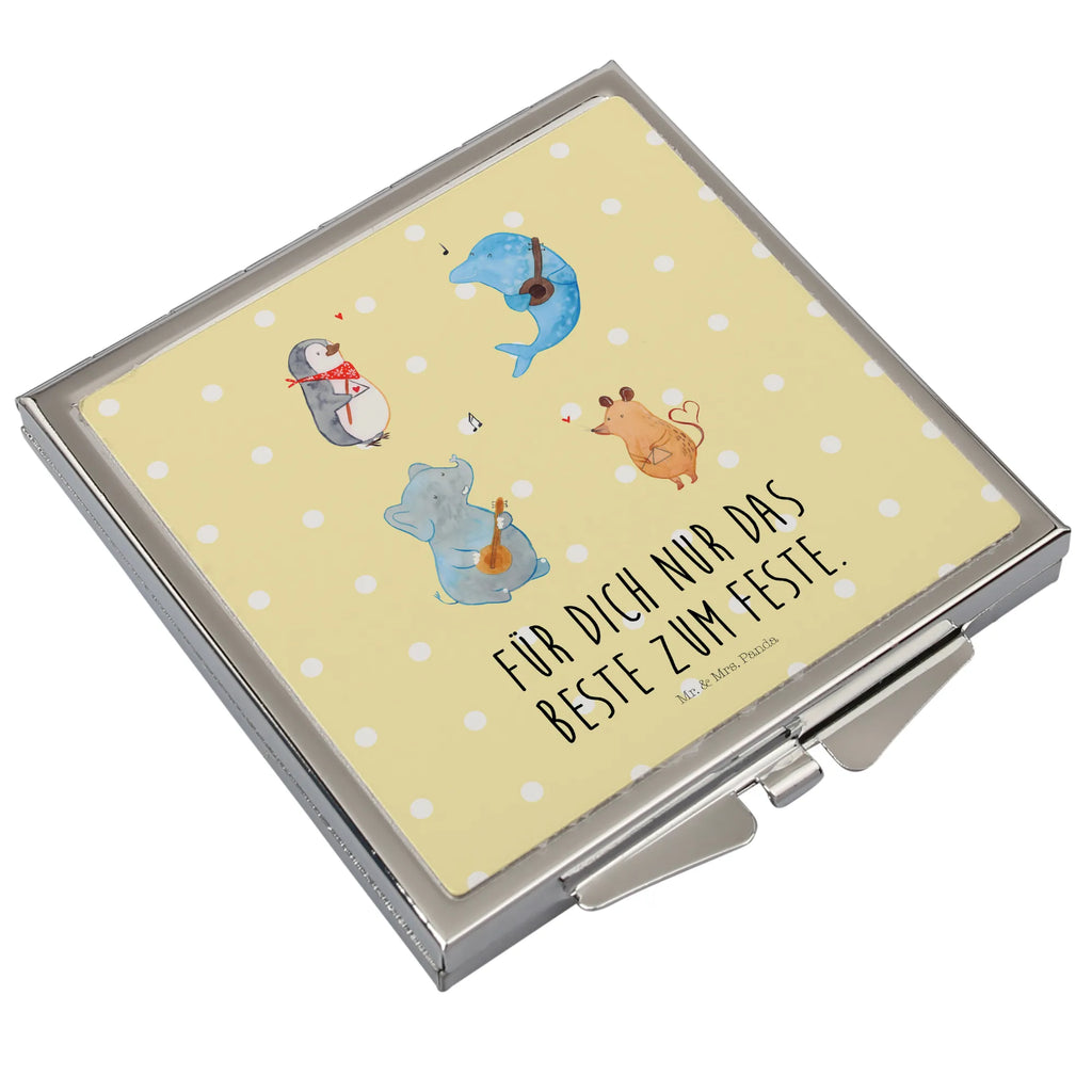 Kwadratowe lusterko do torebki Wielki zespół Handspiegel Geschenkidee, Taschen-Kosmetikspiegel, Spiegel Für Handtasche, Handspiegel Mit Hülle, Runder Taschenspiegel, Handspiegel Für Damen, Schminkspiegel Kompakt, Klappbarer Taschenspiegel, Deko Handspiegel, Kompaktspiegel, Spiegel Für Make-Up Tasche, Tragbarer Spiegel, Silber, Schminkspiegel To Go, Taschenspiegel, Klappspiegel, Handtaschenspiegel, Design Taschenspiegel, Vintage Kompaktspiegel, Quadratischer Handspiegel, Handspiegel Zum Mitnehmen, Spiegel Für Unterwegs, Spiegel Für Schminktasche, Reise Spiegel, Kosmetikspiegel Klein, Mini Spiegel, Klappbarer Handspiegel, Gute Laune, Tiermotive, Tiere, Lustige Sprüche, Musikanten, Pinguin, Elefant, Maus, Hund, Gitarre, Musik, Band, Triangel, Delfin