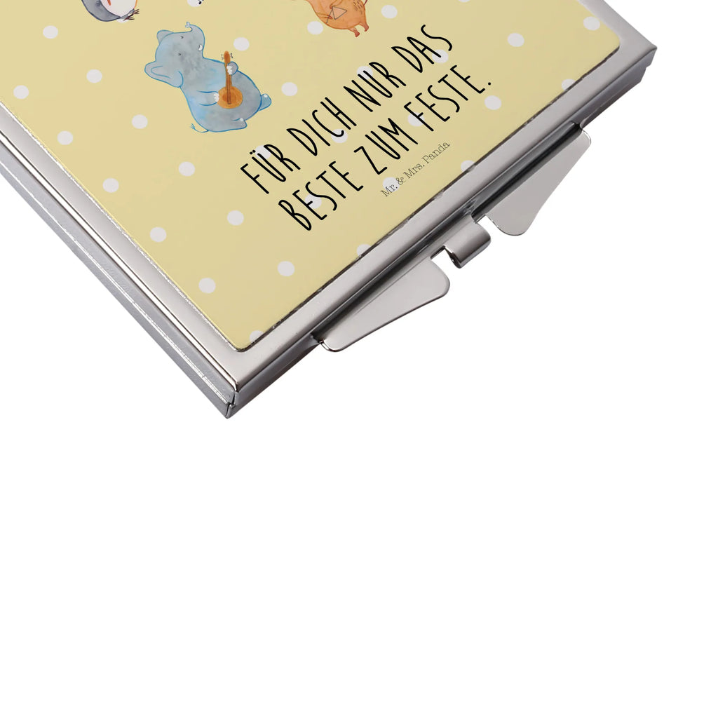 Kwadratowe lusterko do torebki Wielki zespół Handspiegel Geschenkidee, Taschen-Kosmetikspiegel, Spiegel Für Handtasche, Handspiegel Mit Hülle, Runder Taschenspiegel, Handspiegel Für Damen, Schminkspiegel Kompakt, Klappbarer Taschenspiegel, Deko Handspiegel, Kompaktspiegel, Spiegel Für Make-Up Tasche, Tragbarer Spiegel, Silber, Schminkspiegel To Go, Taschenspiegel, Klappspiegel, Handtaschenspiegel, Design Taschenspiegel, Vintage Kompaktspiegel, Quadratischer Handspiegel, Handspiegel Zum Mitnehmen, Spiegel Für Unterwegs, Spiegel Für Schminktasche, Reise Spiegel, Kosmetikspiegel Klein, Mini Spiegel, Klappbarer Handspiegel, Gute Laune, Tiermotive, Tiere, Lustige Sprüche, Musikanten, Pinguin, Elefant, Maus, Hund, Gitarre, Musik, Band, Triangel, Delfin