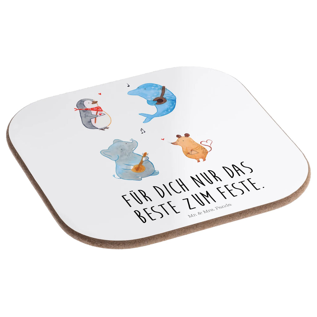 Podkładka Wielki zespół Tassen Untersetzer, Getränkeuntersetzer, Untersetzer aus Holz, Glasuntersetzer, Untersetzer für Gläser, Bierdeckel, Holzuntersetzer, Untersetzer Gläser, Korkuntersetzer, Untersetzer Design, Untersetzer Holz, Untersetzer, Tiermotive, Gute Laune, lustige Sprüche, Tiere, Delfin, Pinguin, Musikanten, Triangel, Maus, Gitarre, Musik, Band, Elefant, Hund