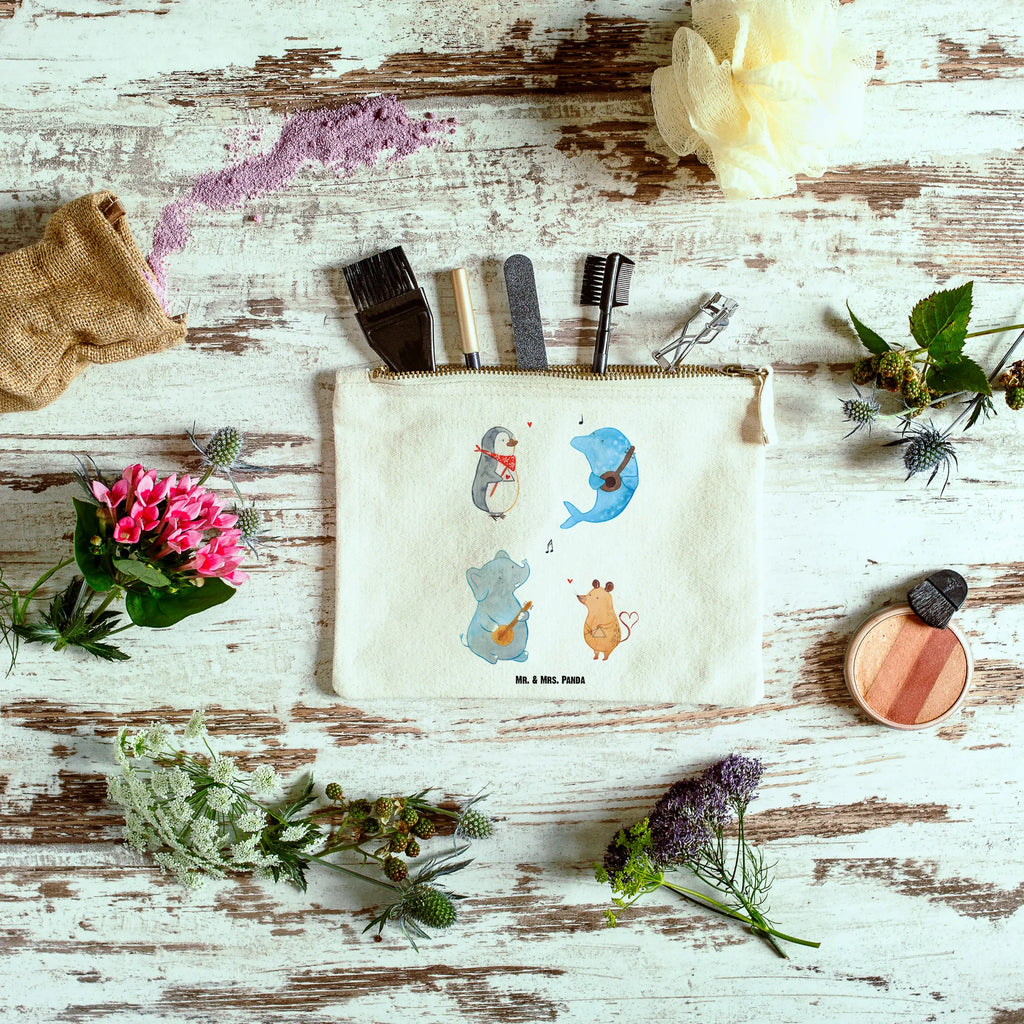 torebka na makijaż Wielki zespół aufbewahrungsbeutel, beauty tasche, aufbewahrungstasche, Kosmetikbeutel, toiletry bag, Etui, Kosmetiktasche, Schminkbeutel, Stiftemäppchen, kosmetiktäschchen, pencil case, Kulturbeutel, Mäppchen, Waschbeutel, Schminktäschchen, Kulturtasche, Federmappe, pinsel tasche, beauty case, Schminktasche, Waschtasche, utensilientasche, Schlampermäppchen, Gute Laune, Tiermotive, Lustige Sprüche, Tiere, Pinguin, Musikanten, Hund, Maus, Musik, Gitarre, Triangel, Band, Elefant, Delfin