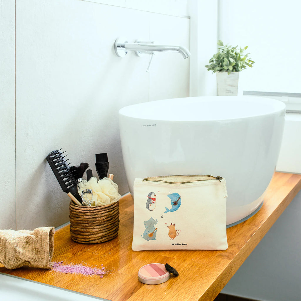 torebka na makijaż Wielki zespół aufbewahrungsbeutel, beauty tasche, aufbewahrungstasche, Kosmetikbeutel, toiletry bag, Etui, Kosmetiktasche, Schminkbeutel, Stiftemäppchen, kosmetiktäschchen, pencil case, Kulturbeutel, Mäppchen, Waschbeutel, Schminktäschchen, Kulturtasche, Federmappe, pinsel tasche, beauty case, Schminktasche, Waschtasche, utensilientasche, Schlampermäppchen, Gute Laune, Tiermotive, Lustige Sprüche, Tiere, Pinguin, Musikanten, Hund, Maus, Musik, Gitarre, Triangel, Band, Elefant, Delfin