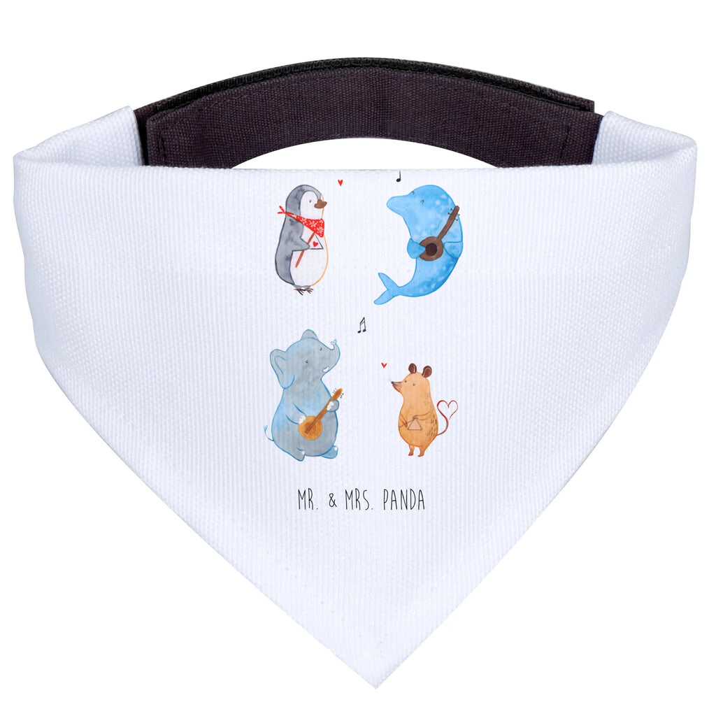 Chusta na szyję dla psa L Wielki zespół Halstuch, Hunde, Tuch, Mittel, Mittelgroße Hunde, Hundehalstuch, Tiermotive, Lustige Sprüche, Gute Laune, Tiere, Pinguin, Maus, Gitarre, Elefant, Hund, Triangel, Musikanten, Band, Musik, Delfin