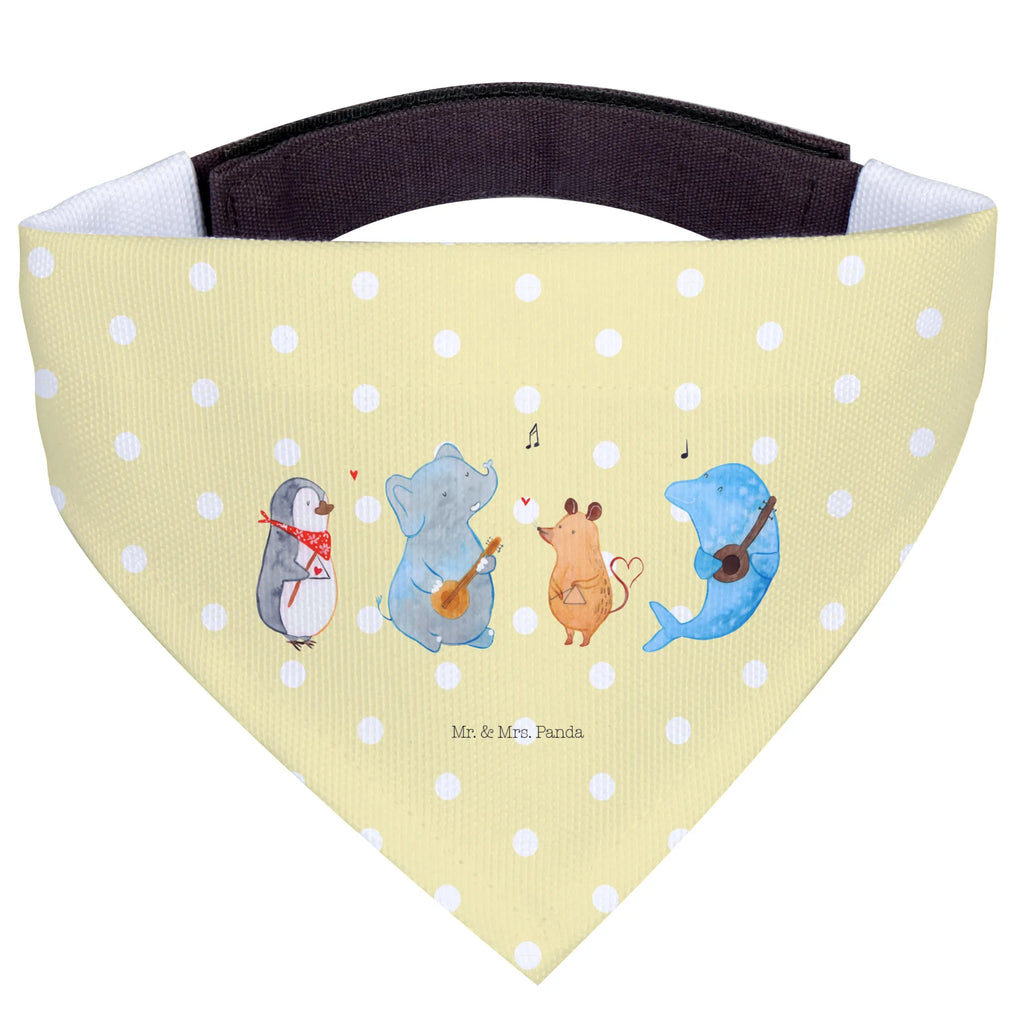 Chusta na szyję dla psa L Wielki zespół Halstuch, Hunde, Tuch, Mittel, Mittelgroße Hunde, Hundehalstuch, Tiermotive, Lustige Sprüche, Gute Laune, Tiere, Pinguin, Maus, Gitarre, Elefant, Hund, Triangel, Musikanten, Band, Musik, Delfin