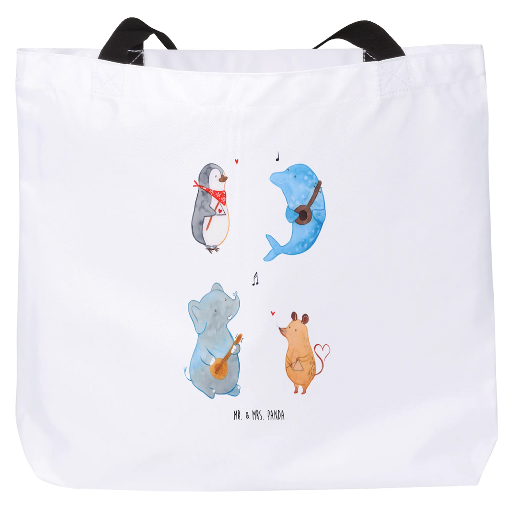 Shopper Big tape Schultasche, Tragebeutel, Tasche, Shopper, Freizeittasche, Einkaufsbeutel, Strandtasche, Schulbeutel, Alltagstasche, Einkaufstasche, Beutel, Tiermotive, Gute Laune, lustige Sprüche, Tiere, Triangel, Maus, Gitarre, Band, Delfin, Elefant, Musikanten, Musik, Pinguin, Hund