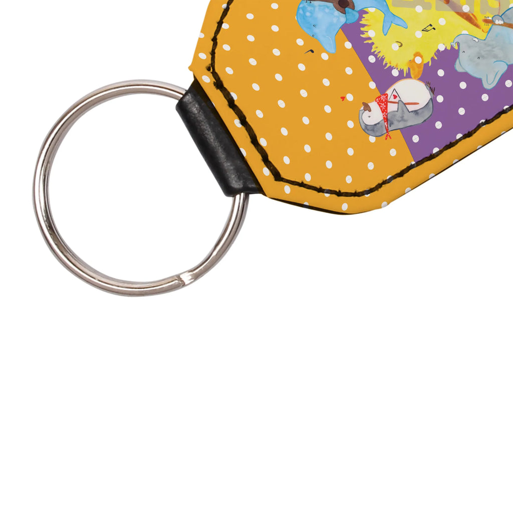 Rectangular key ring Big tape keychain, bag pendant, pendant, lucky charm, key ring, small animals, cute, funny, cute animal motives, hand drawn, small world, funny sayings, good mood, happy, gifts, gift ideas, special gifts, animal lover, card, musicians, triangle, penguin, music, guitar, mouse, dolphin, elephant, band, dog