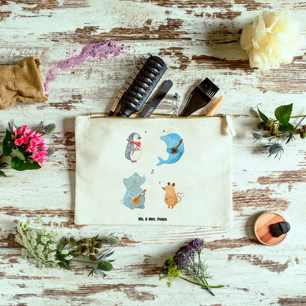 torebka na makijaż Wielki zespół aufbewahrungsbeutel, beauty tasche, aufbewahrungstasche, Kosmetikbeutel, toiletry bag, Etui, Kosmetiktasche, Schminkbeutel, Stiftemäppchen, kosmetiktäschchen, pencil case, Kulturbeutel, Mäppchen, Waschbeutel, Schminktäschchen, Kulturtasche, Federmappe, pinsel tasche, beauty case, Schminktasche, Waschtasche, utensilientasche, Schlampermäppchen, Gute Laune, Tiermotive, Lustige Sprüche, Tiere, Pinguin, Musikanten, Hund, Maus, Musik, Gitarre, Triangel, Band, Elefant, Delfin