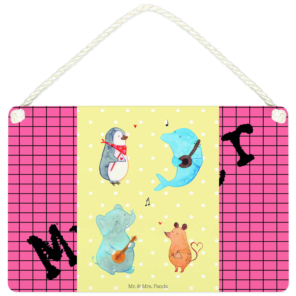 Deko Schild Big Band Schild mit Spruch, holzbild, Holzschild, Holztafel, Deko Wandtafel, Türschild Familie, dekoration schild, hängeschild, wandtafel, sprüche schild, Badschild, Motivschild, Schild, Wandschild, dekoschilder, wandhänger, Deko Schild, Dekoschild, Spruchschild, Küchenschild, Türschild, dekotafel, Tiermotive, Lustige Sprüche, Gute Laune, Tiere, Musikanten, Delfin, Triangel, Band, Musik, Gitarre, Elefant, Pinguin, Hund, Maus