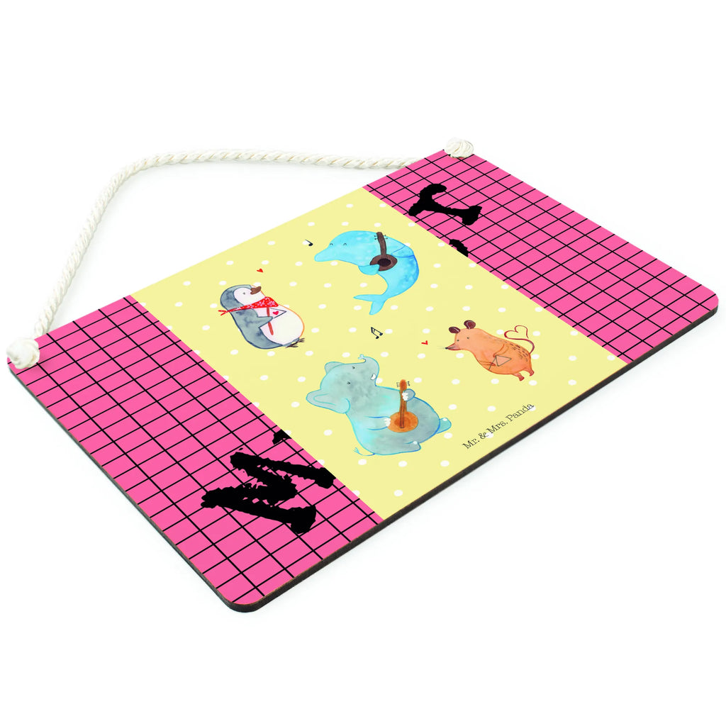 Deko Schild Big Band Schild mit Spruch, holzbild, Holzschild, Holztafel, Deko Wandtafel, Türschild Familie, dekoration schild, hängeschild, wandtafel, sprüche schild, Badschild, Motivschild, Schild, Wandschild, dekoschilder, wandhänger, Deko Schild, Dekoschild, Spruchschild, Küchenschild, Türschild, dekotafel, Tiermotive, Lustige Sprüche, Gute Laune, Tiere, Musikanten, Delfin, Triangel, Band, Musik, Gitarre, Elefant, Pinguin, Hund, Maus