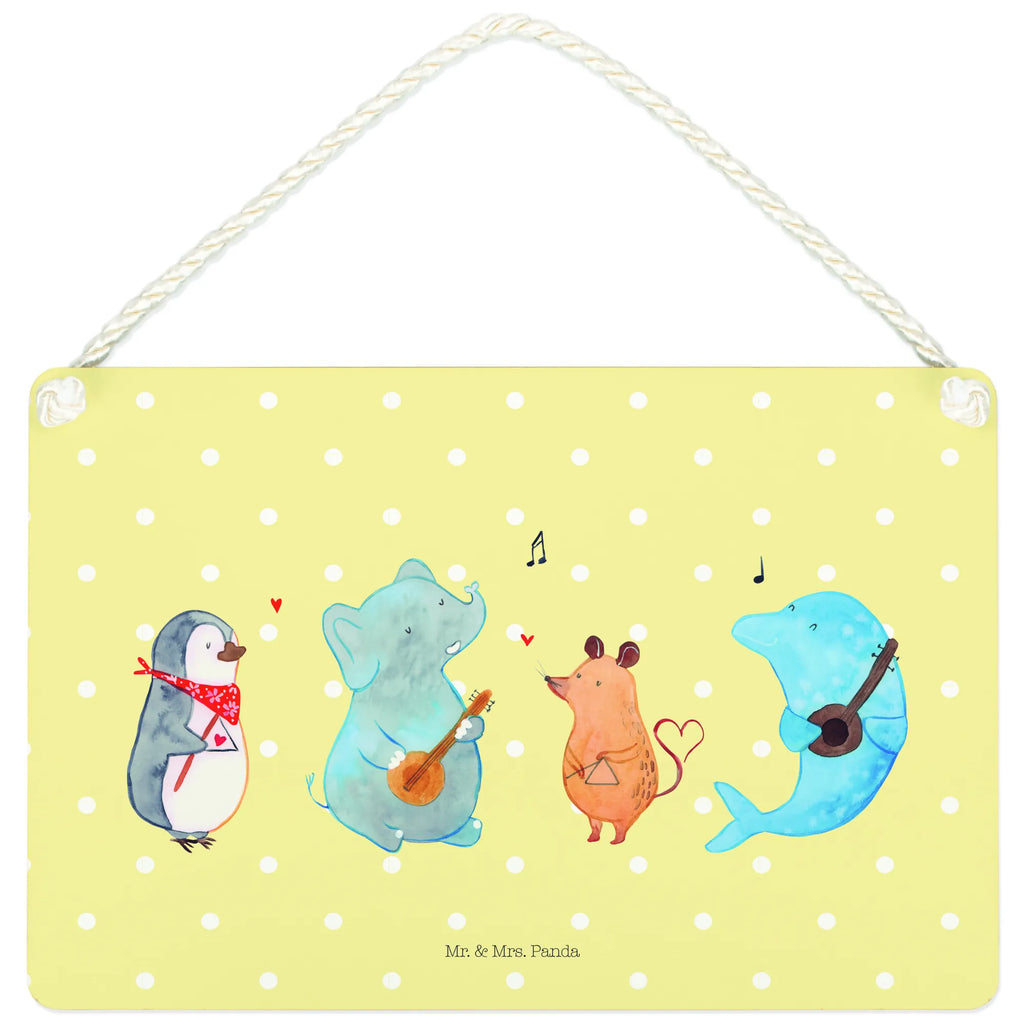 Deko Schild Big Band Schild mit Spruch, holzbild, Holzschild, Holztafel, Deko Wandtafel, Türschild Familie, dekoration schild, hängeschild, wandtafel, sprüche schild, Badschild, Motivschild, Schild, Wandschild, dekoschilder, wandhänger, Deko Schild, Dekoschild, Spruchschild, Küchenschild, Türschild, dekotafel, Tiermotive, Lustige Sprüche, Gute Laune, Tiere, Musikanten, Delfin, Triangel, Band, Musik, Gitarre, Elefant, Pinguin, Hund, Maus