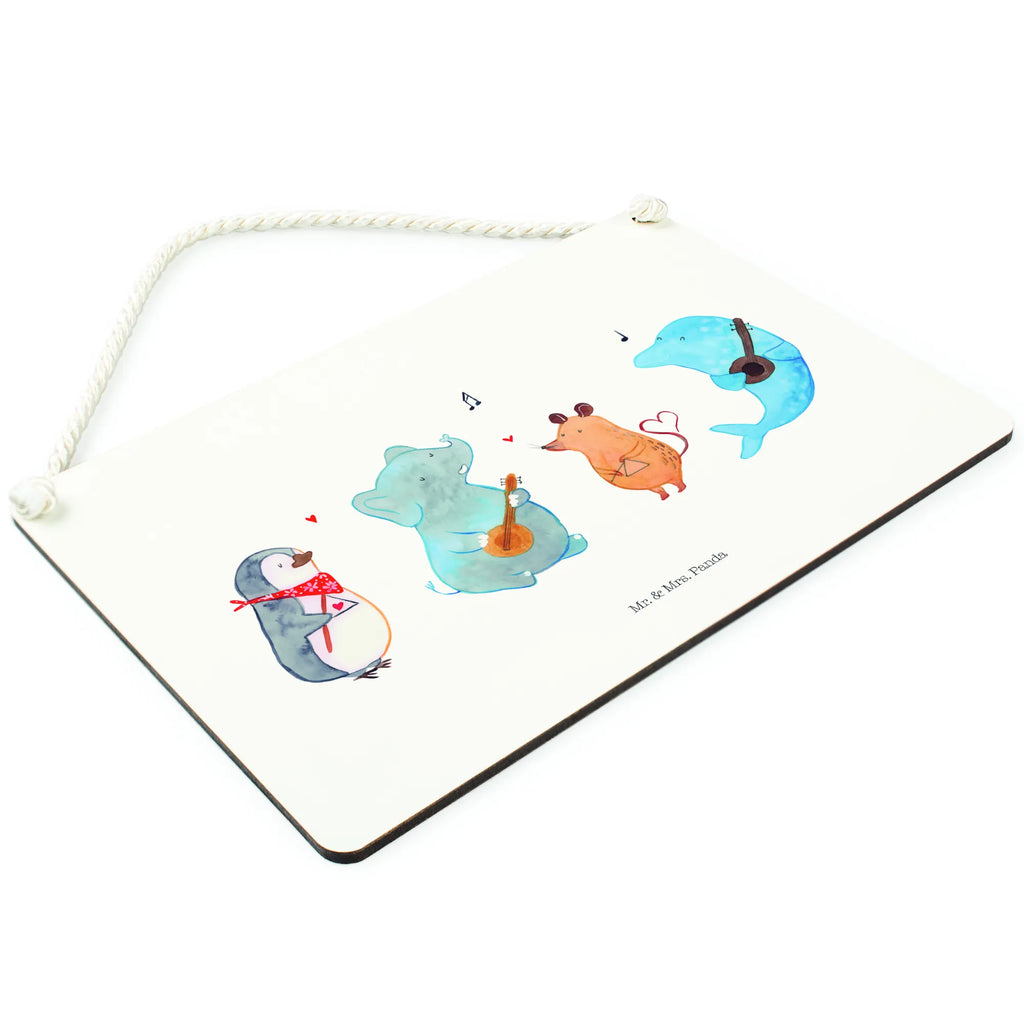 Deko Schild Big Band Schild mit Spruch, holzbild, Holzschild, Holztafel, Deko Wandtafel, Türschild Familie, dekoration schild, hängeschild, wandtafel, sprüche schild, Badschild, Motivschild, Schild, Wandschild, dekoschilder, wandhänger, Deko Schild, Dekoschild, Spruchschild, Küchenschild, Türschild, dekotafel, Tiermotive, Lustige Sprüche, Gute Laune, Tiere, Musikanten, Delfin, Triangel, Band, Musik, Gitarre, Elefant, Pinguin, Hund, Maus