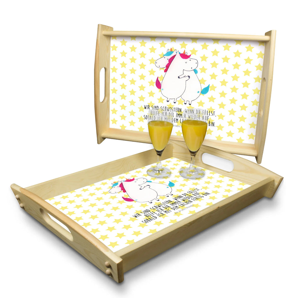 Serviertablett Einhörner Umarmen Dekotablett, Serviertablett, Holztablett, Küchentablett, Frühstückstablett, Tablett, Einhorn, Einhörner, Einhorn Deko, Unicorn, Sister, Freundin, Schwester, BFF, Schwestern, Freundinnen, Familie, Geschwister, Liebe